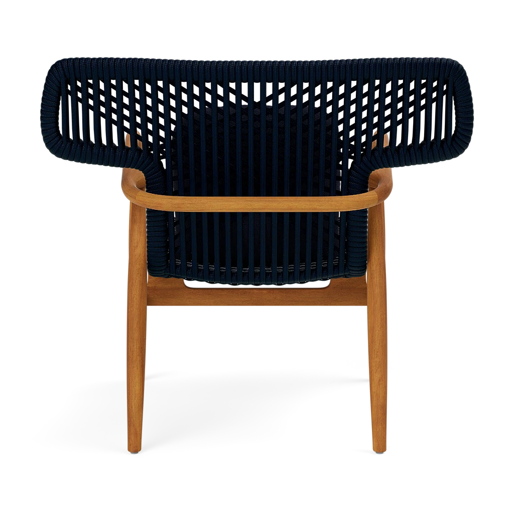 Garrison Outdoor Wing Chair - Lambro Navy High-Performance Boucle Cushion