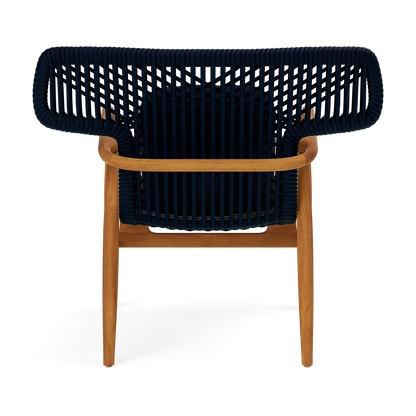 Garrison Outdoor Wing Chair - Lambro Navy High-Performance Boucle Cushion