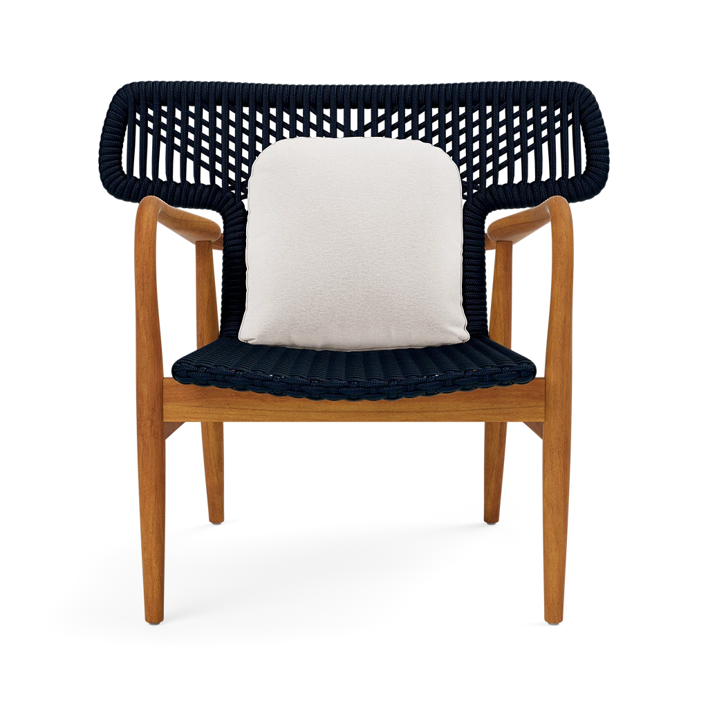 Garrison Outdoor Wing Chair - Havel Snow White Outdoor Performance Velvet Cushion