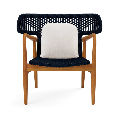 Garrison Outdoor Wing Chair - Havel Snow White Outdoor Performance Velvet Cushion