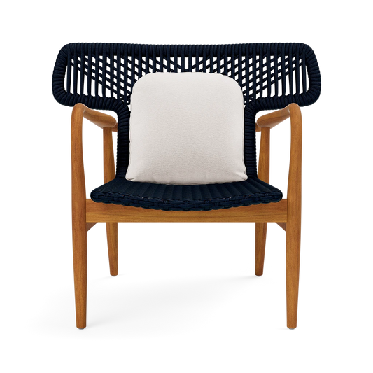 Garrison Outdoor Wing Chair - Havel Snow White Outdoor Performance Velvet Cushion