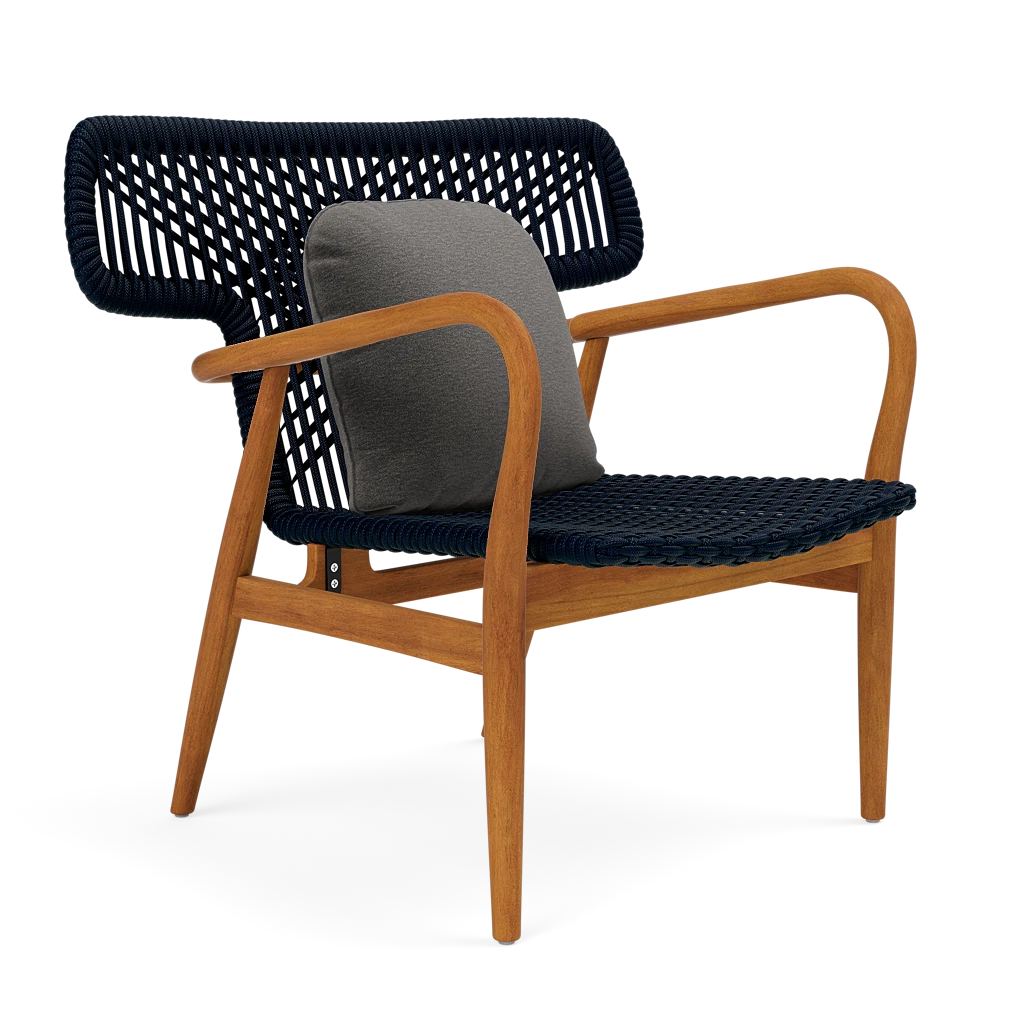 Garrison Outdoor Wing Chair - Havel Pewter Outdoor Performance Velvet