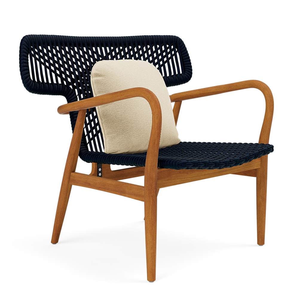 Garrison Outdoor Wing Chair - Havel Parchment Outdoor Performance Velvet Cushion