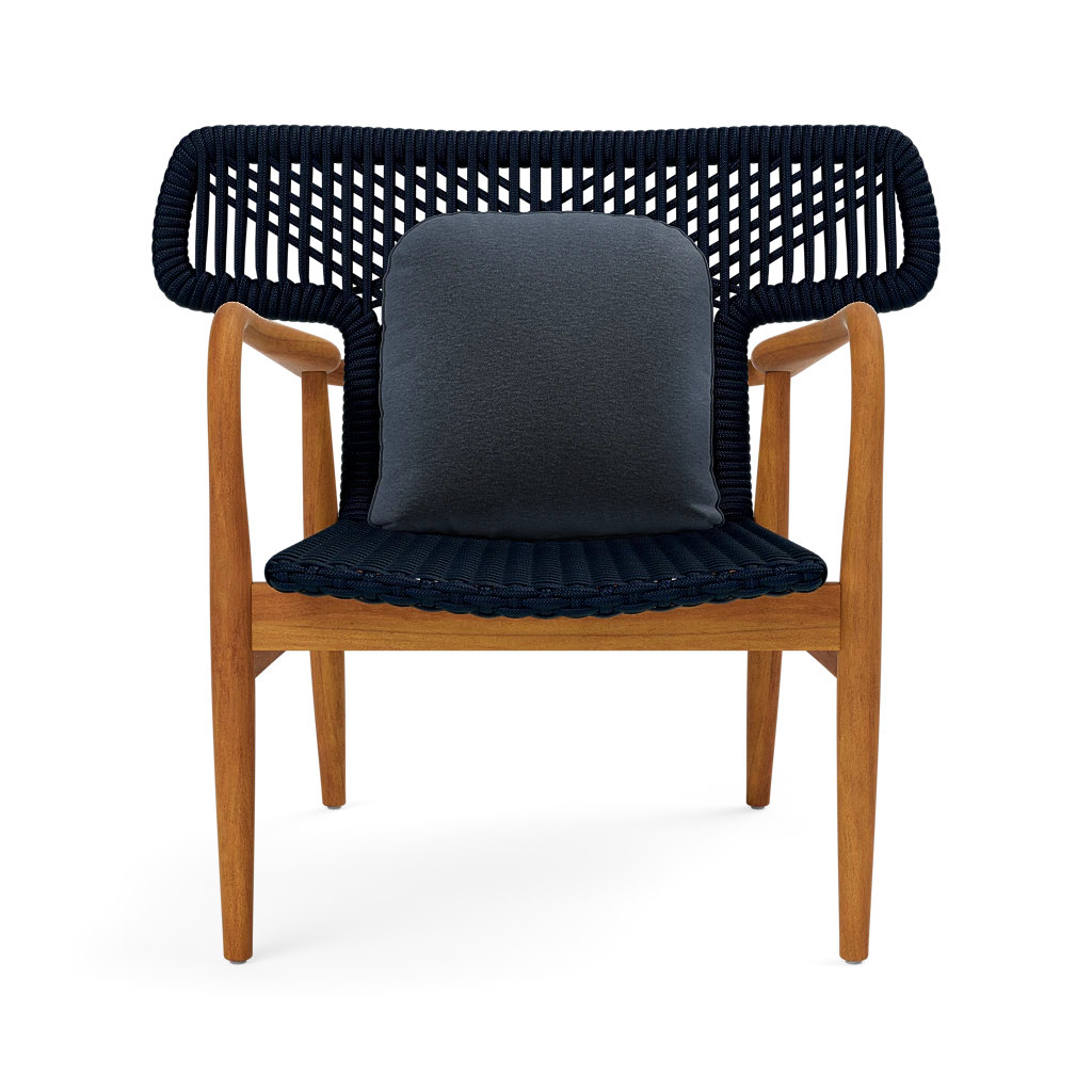 Garrison Outdoor Wing Chair - Havel Navy Outdoor Performance Velvet Cushion
