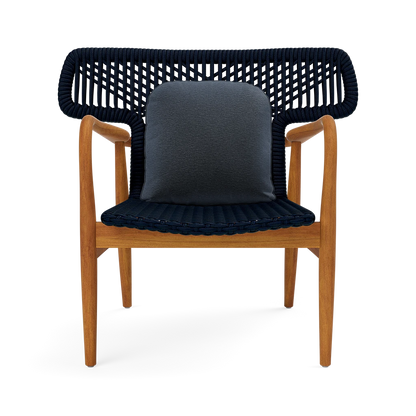 Garrison Outdoor Wing Chair - Havel Navy Outdoor Performance Velvet Cushion