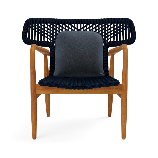 Garrison Outdoor Wing Chair - Havel Navy Outdoor Performance Velvet Cushion