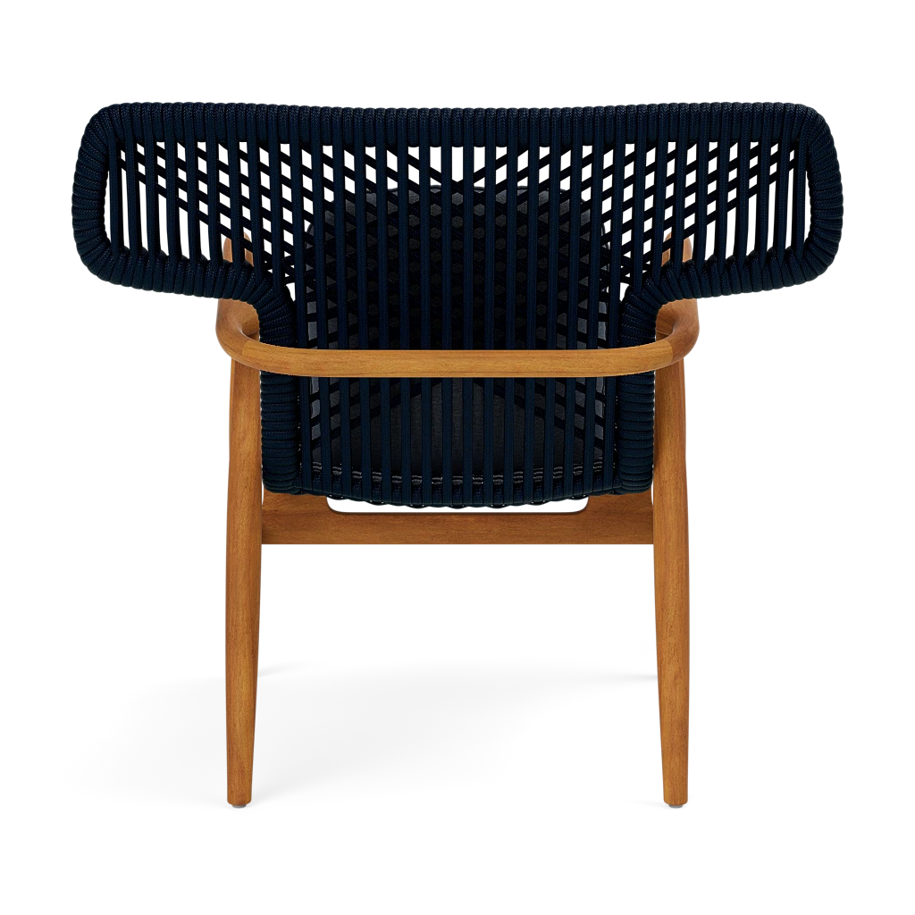Garrison Outdoor Wing Chair - Havel Navy Outdoor Performance Velvet Cushion