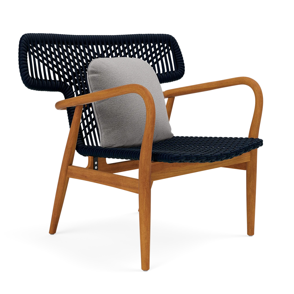 Garrison Outdoor Wing Chair - Havel Gray Dove Outdoor Performance Velvet Cushion