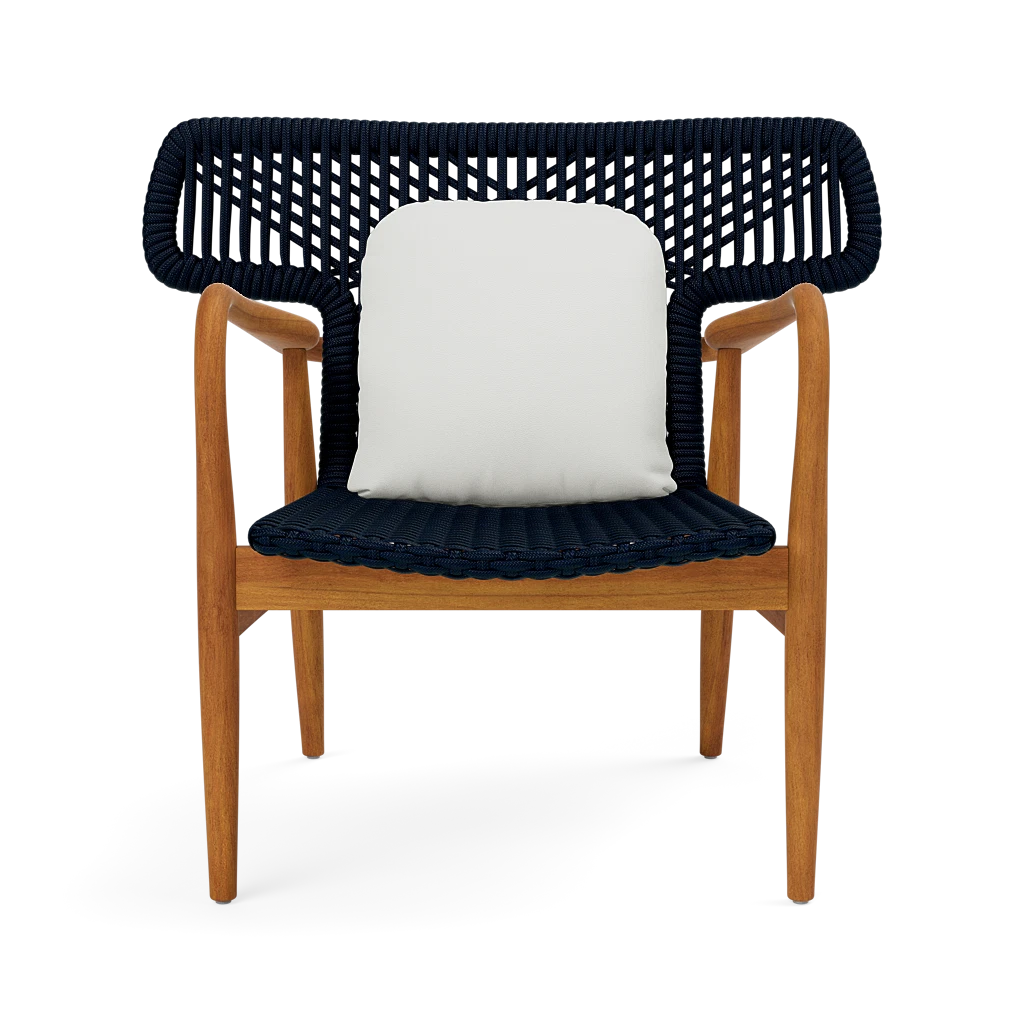 Garrison Outdoor Wing Chair - Garonne White Marine Leather Cushion