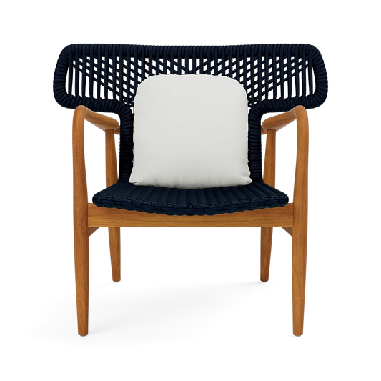 Garrison Outdoor Wing Chair - Garonne White Marine Leather Cushion