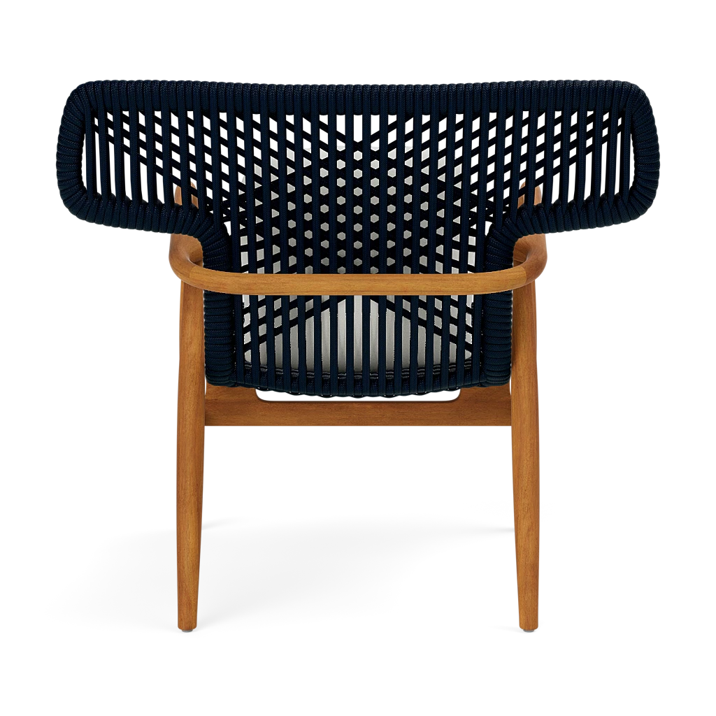 Garrison Outdoor Wing Chair - Garonne White Marine Leather Cushion