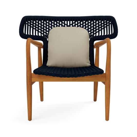 Garrison Outdoor Wing Chair - Garonne Sand Marine Leather Cushion