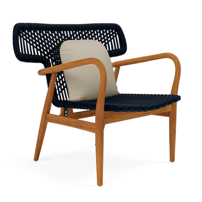 Garrison Outdoor Wing Chair - Garonne Sand Marine Leather Cushion