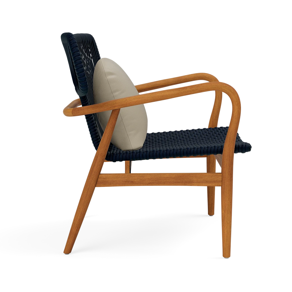 Garrison Outdoor Wing Chair - Garonne Sand Marine Leather Cushion