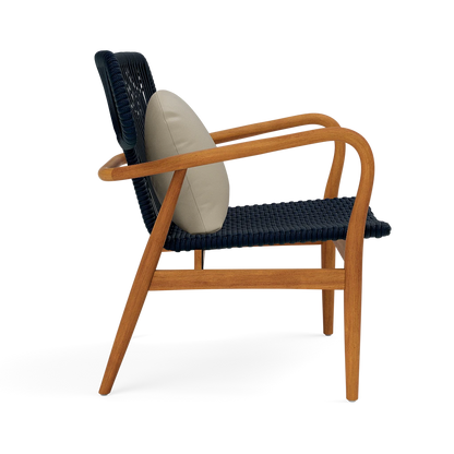 Garrison Outdoor Wing Chair - Garonne Sand Marine Leather Cushion