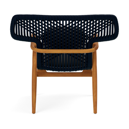 Garrison Outdoor Wing Chair - Garonne Dark Gray Marine Leather