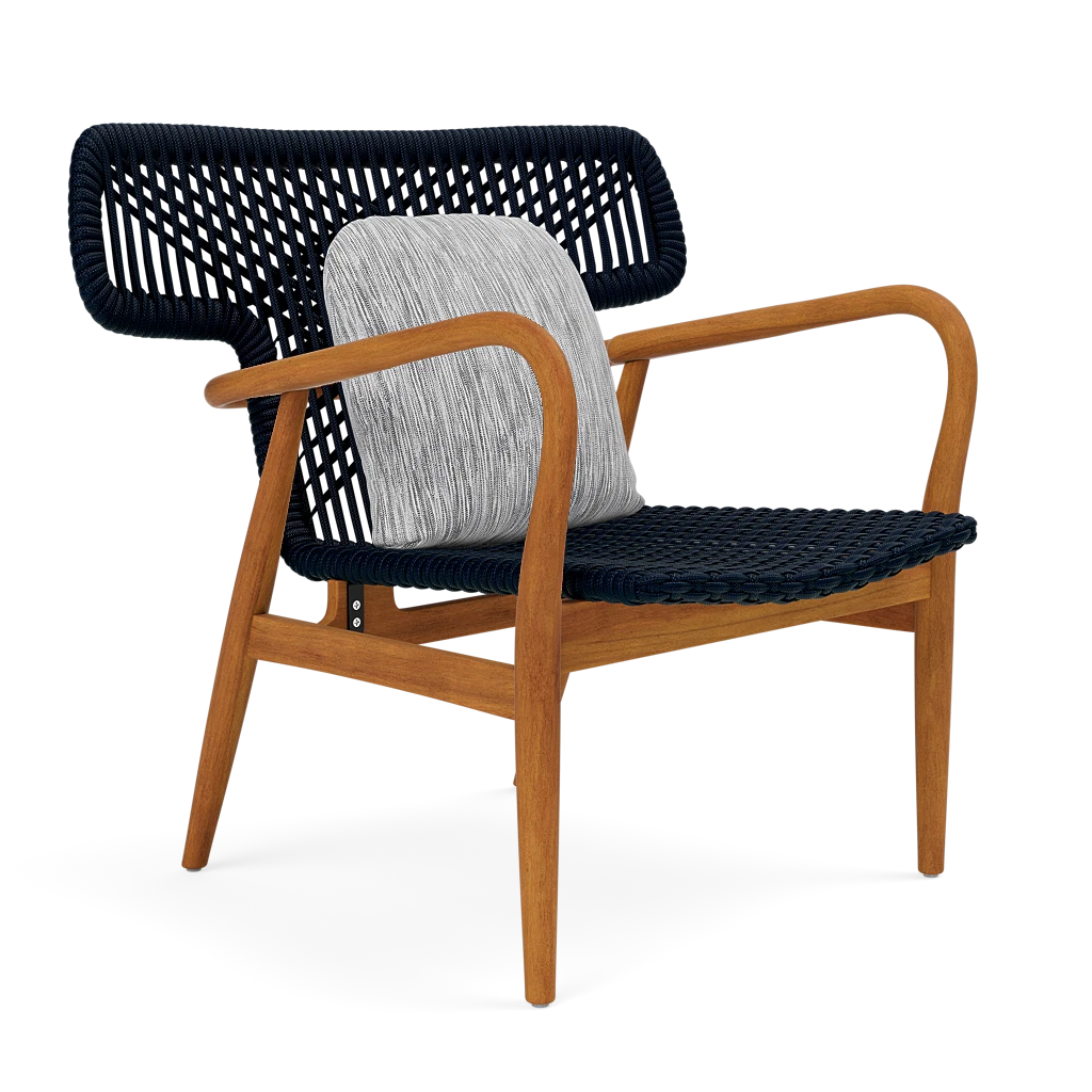 Garrison Outdoor Wing Chair - Danube Gray High-Performance Fabric