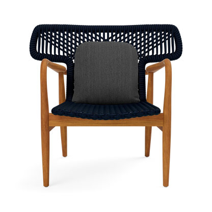 Garrison Outdoor Wing Chair - Pagua Black Pearl High-Performance Fabric Cushion