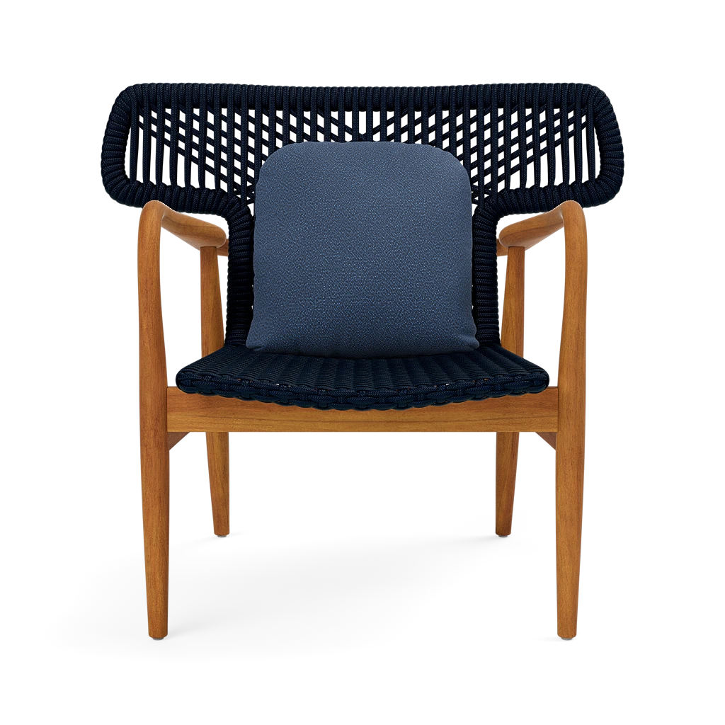 Garrison Outdoor Wing Chair - Weser Deep Blue High-Performance Fabric