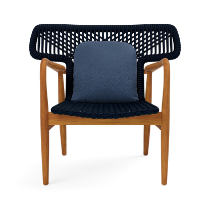 Garrison Outdoor Wing Chair - Weser Deep Blue High-Performance Fabric