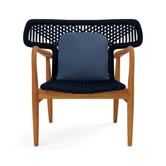 Garrison Outdoor Wing Chair - Weser Deep Blue High-Performance Fabric