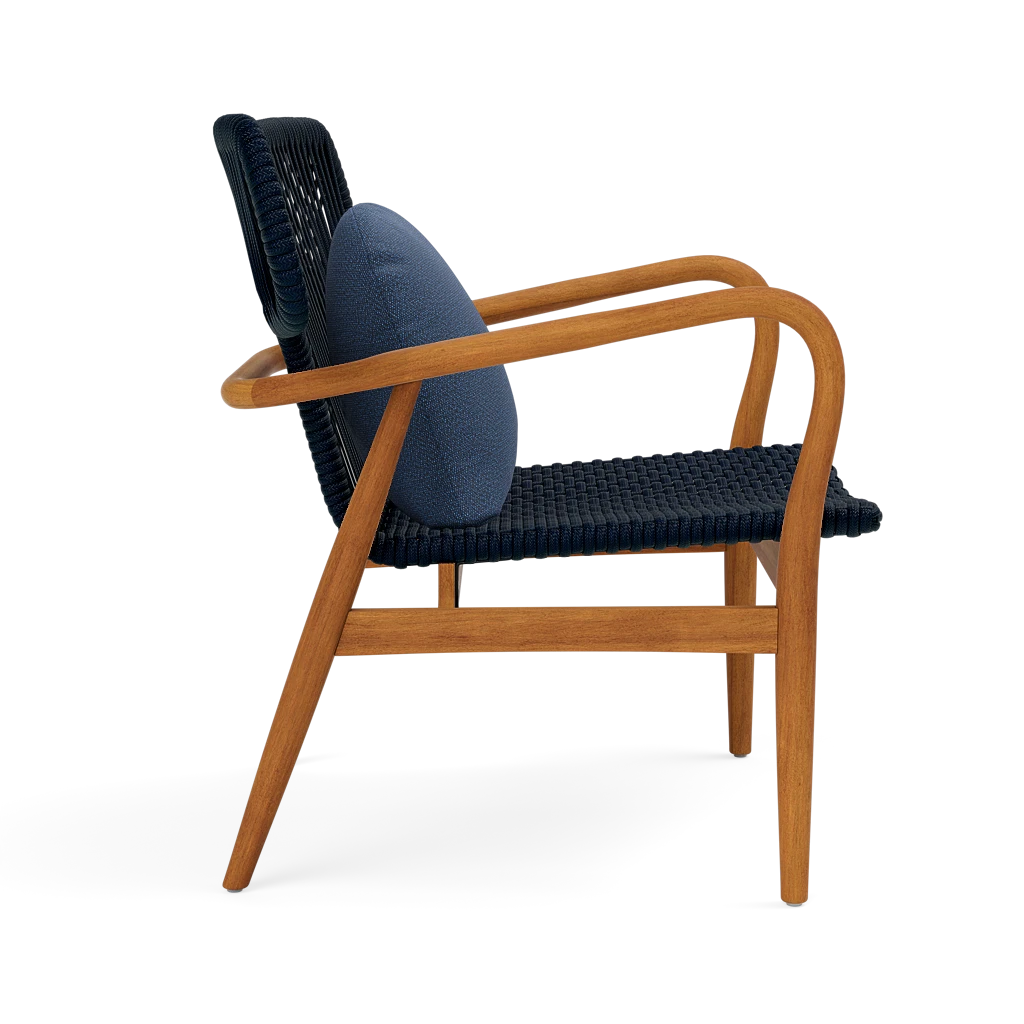 Garrison Outdoor Wing Chair - Weser Deep Blue High-Performance Fabric