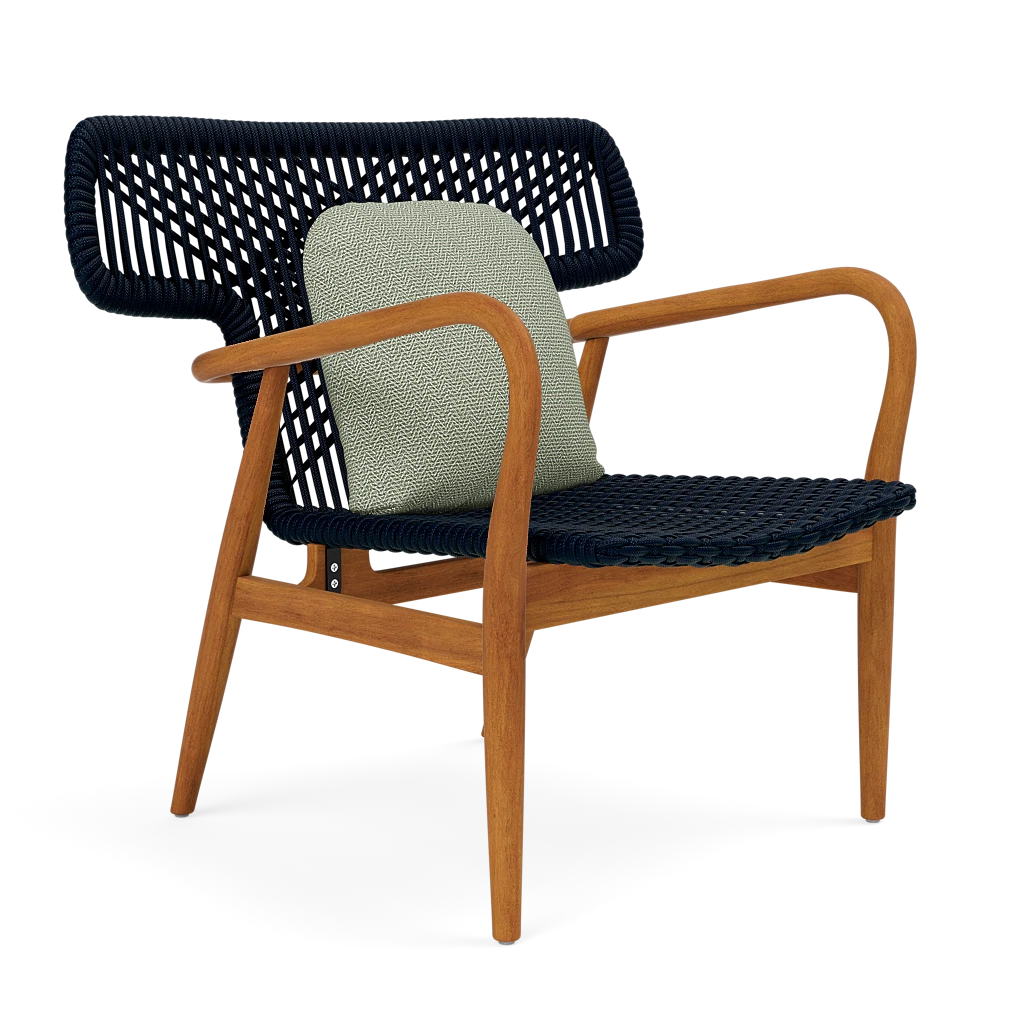 Garrison Outdoor Wing Chair - Tanaro Jade Performance Woven Fabric