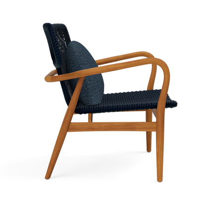 Garrison Outdoor Wing Chair - Tanaro Indigo Performance Woven Fabric