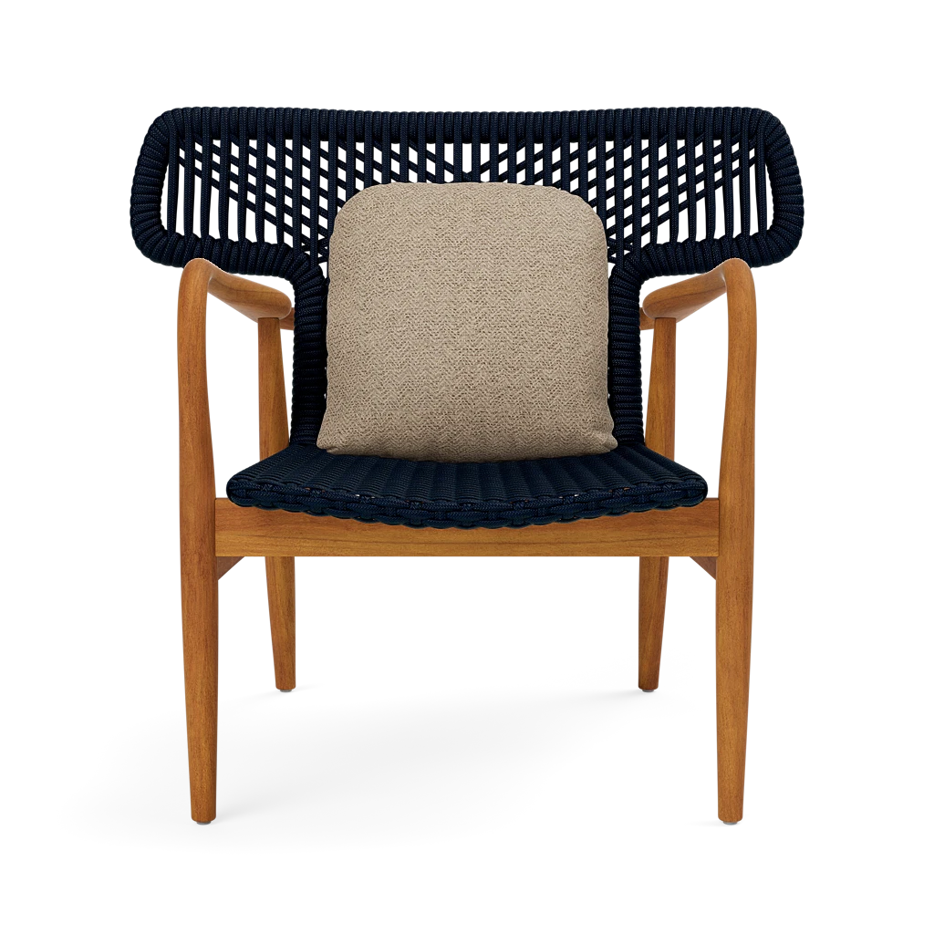 Garrison Outdoor Wing Chair - Tanaro Bark Performance Woven Fabric