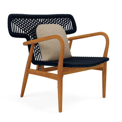 Garrison Outdoor Wing Chair - Tanaro Bark Performance Woven Fabric