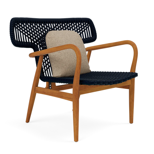 Garrison Outdoor Wing Chair - Tanaro Bark Performance Woven Fabric