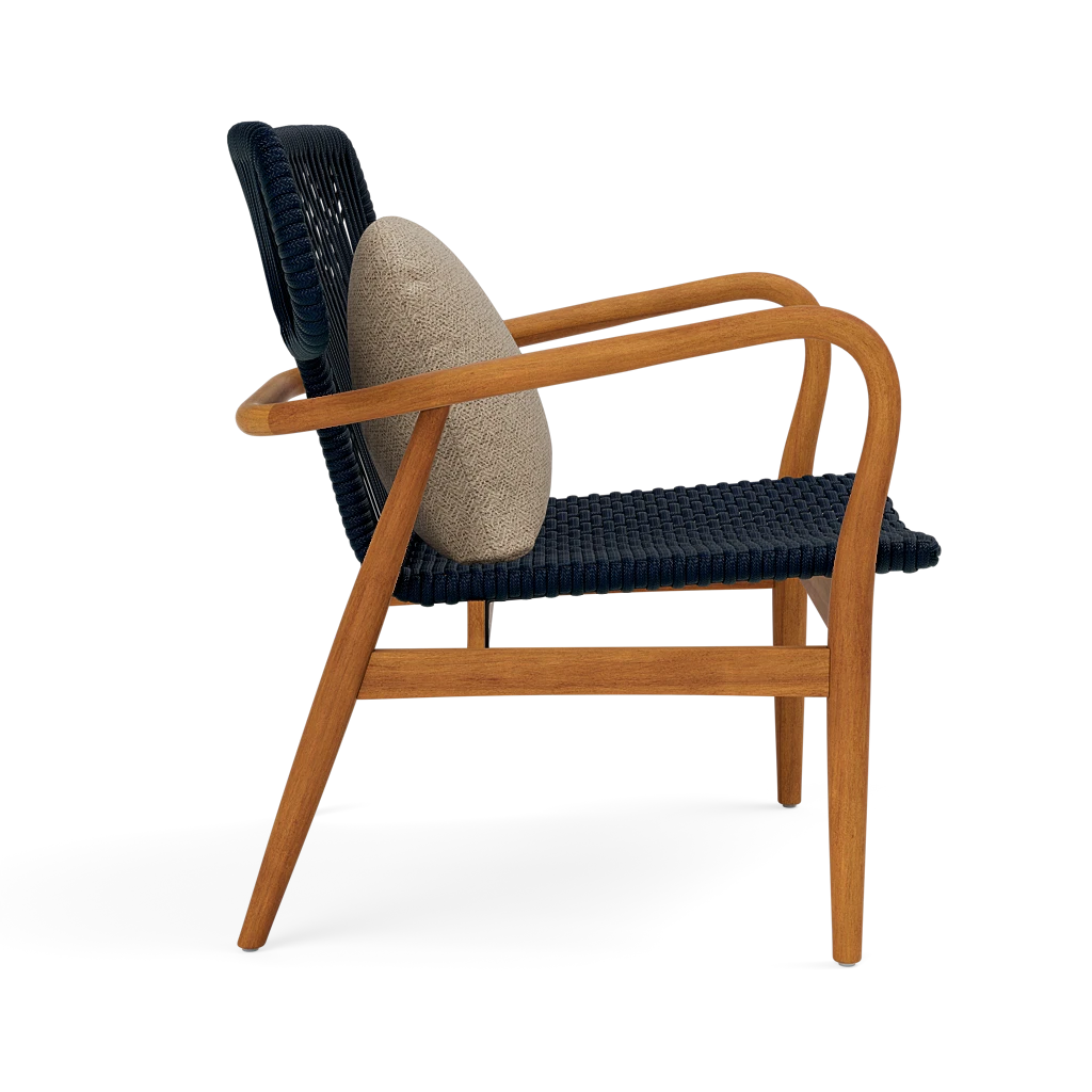 Garrison Outdoor Wing Chair - Tanaro Bark Performance Woven Fabric