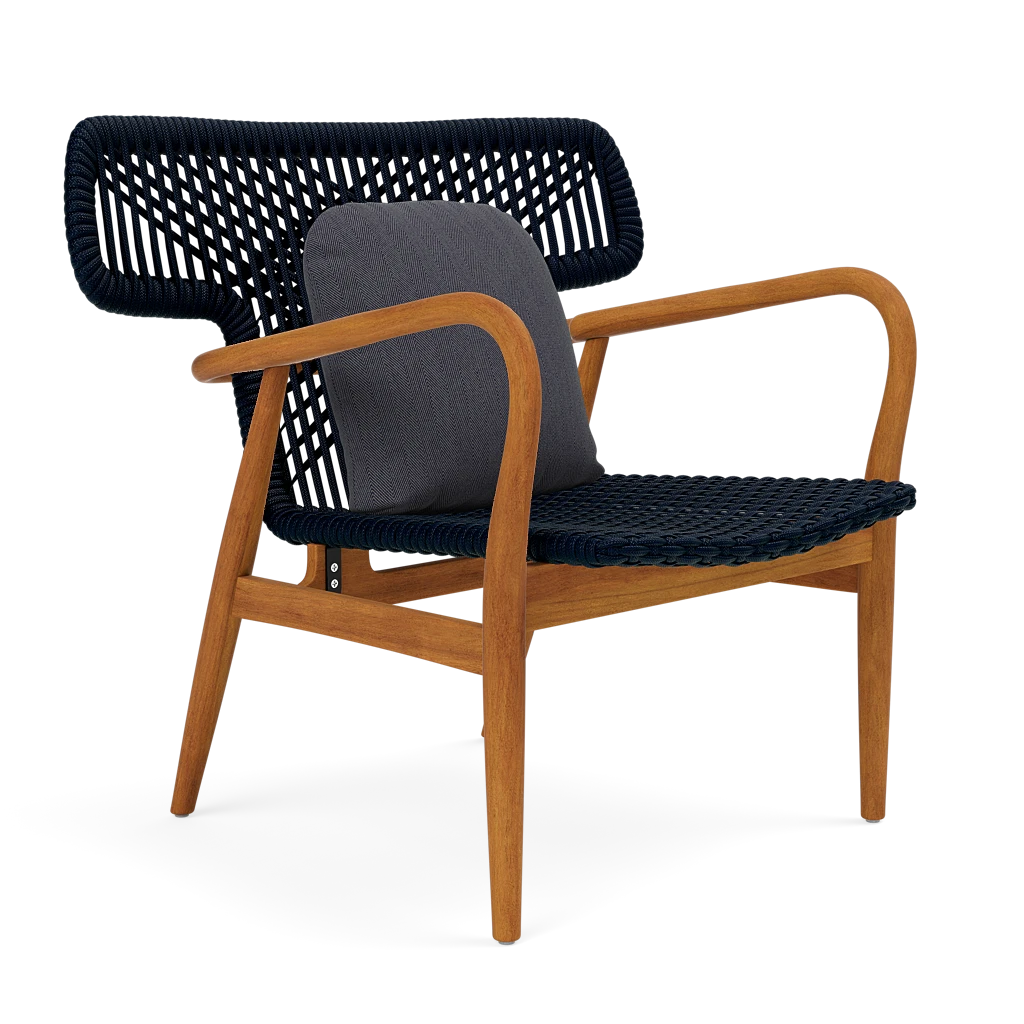 Garrison Outdoor Wing Chair - Pagua Navy High-Performance Fabric