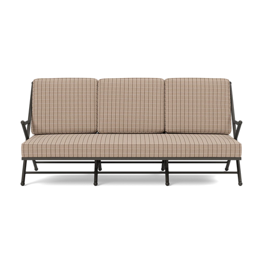 Balta Sofa Clyde Beige Plaid High-Performance Fabric