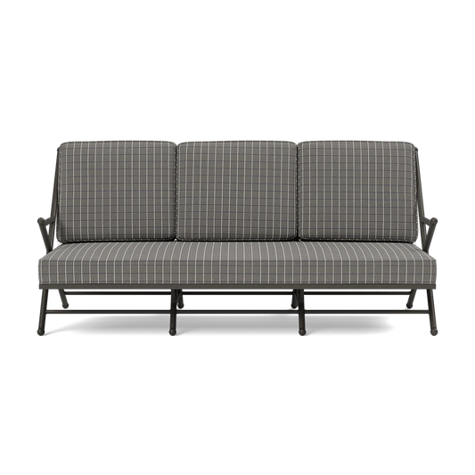 Balta Sofa Clyde Charcoal Plaid High-Performance Fabric