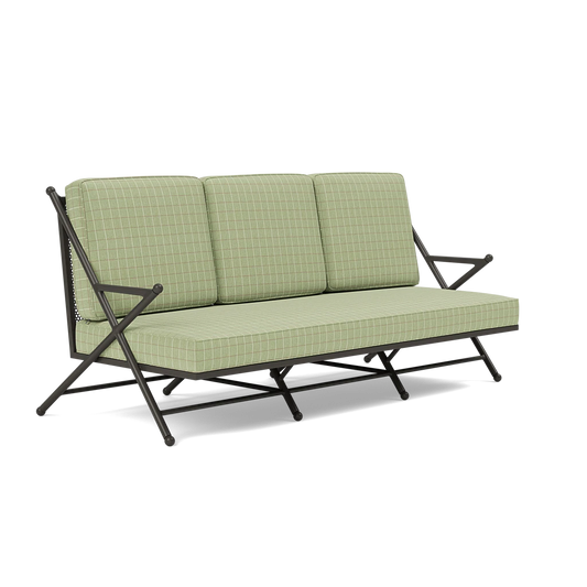 Balta Sofa Clyde Mint Plaid High-Performance Fabric