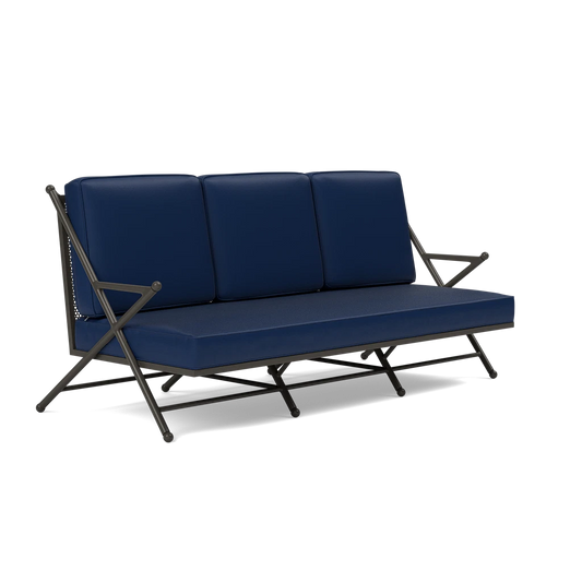 Balta Sofa Garonne Navy Marine Leather