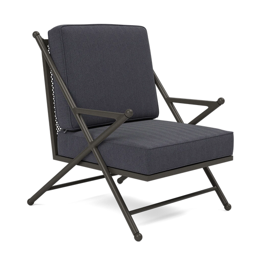 Balta XL Outdoor Lounge Chair Pagua Navy High-Performance Fabric