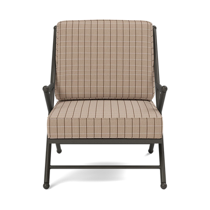 Balta XL Lounge Chair Clyde Beige Plaid High-Performance Fabric