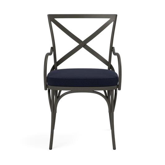 Beverly Patio Chair - Lambro Navy High-Performance Boucle