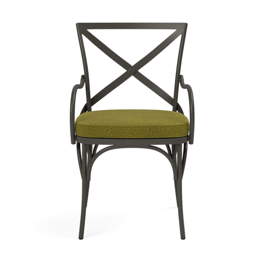 Beverly Patio Chair - Lambro Olive High-Performance Boucle