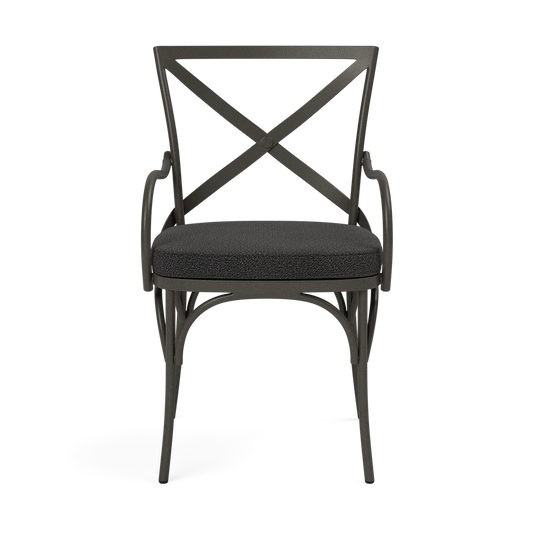 Beverly Patio Chair - Lambro Smoke High-Performance Boucle