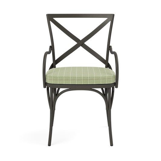 Beverly Patio Chair - Clyde Mint Plaid High-Performance Fabric