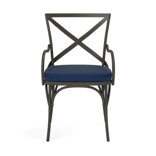 Beverly Patio Chair - Garonne Navy Marine Leather