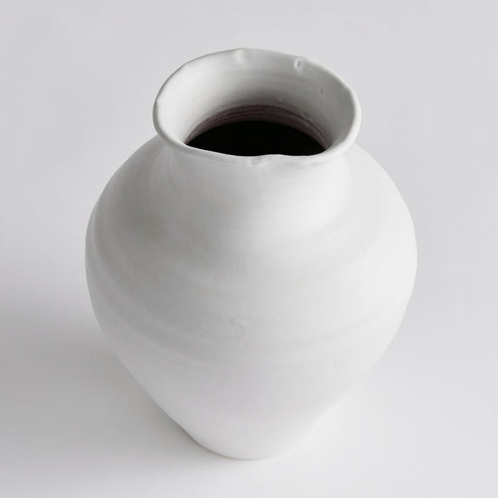 top view of Mirela vase showing imperfections