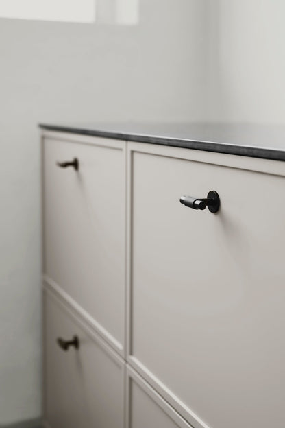 Matte Black "Manor" Knurled Cabinet Knobs and Drawer Pulls