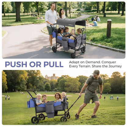 Momfann 4 Seater Kids Stroller Wagon