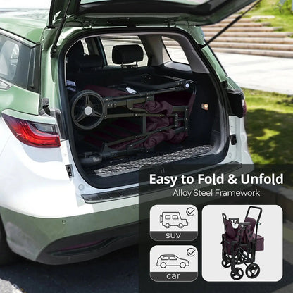 Momfann Stroller Wagon for Kids – 2-Seater All-Terrain Baby Wagon