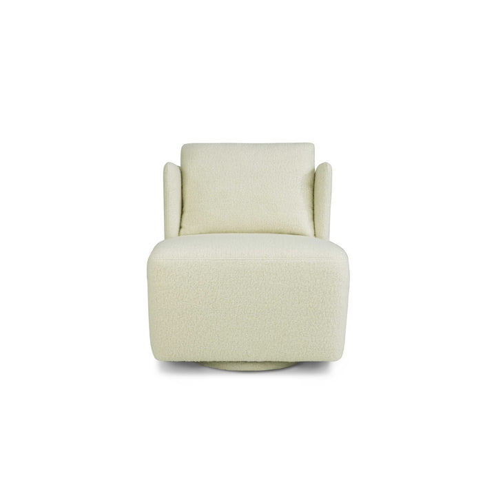 Contemporary Swivel Chair in Cirrus Cream Tara Shaw
