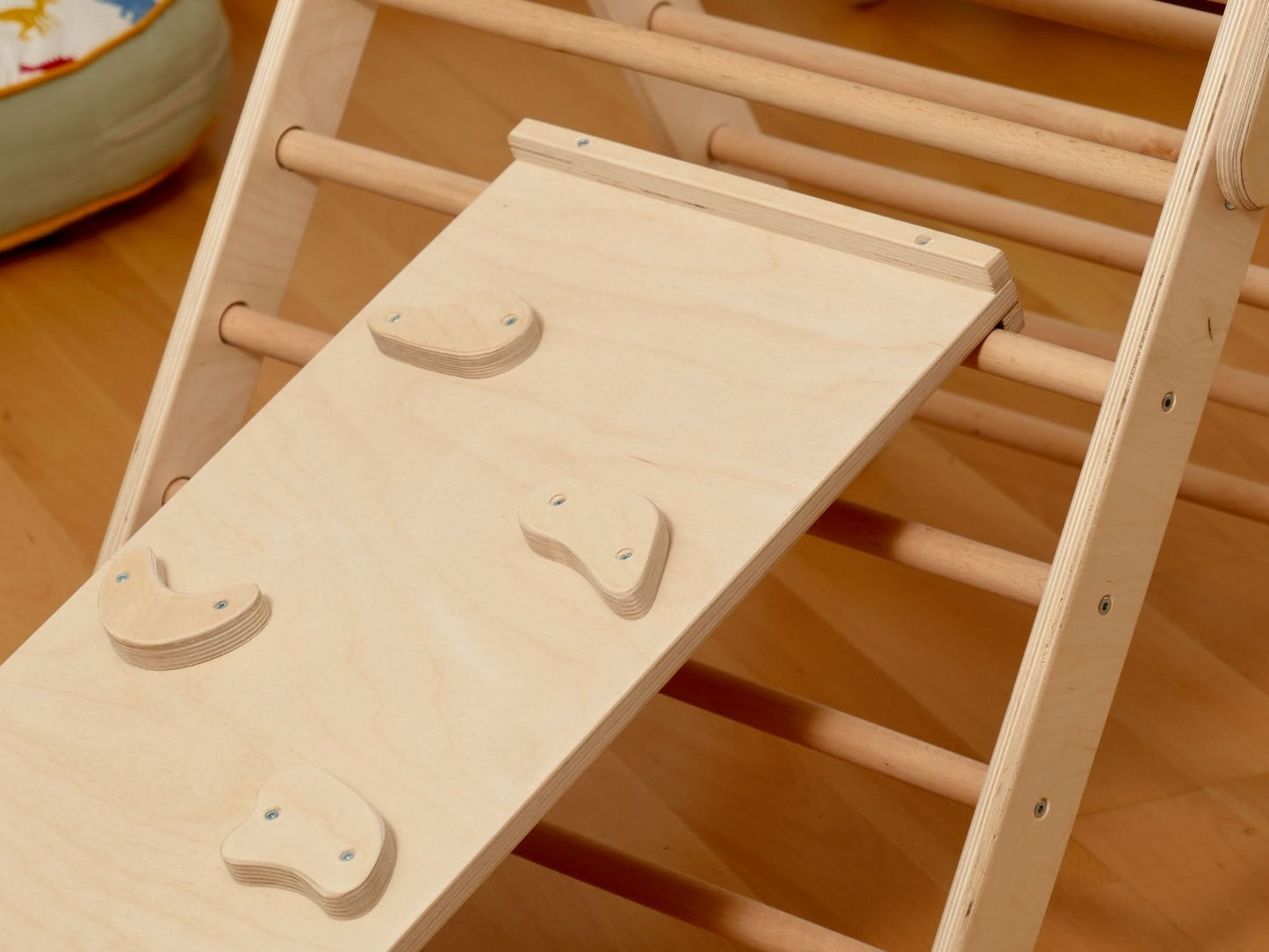 Montessori Indoor Playground | Pikler Triangle & Climbing Arch & 2in1 Ramp & Pillow